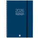Agenda espiral finocam opaque e40, 210x297 mm. semana vista horizontal, tapas de polipropileno opaco, azul