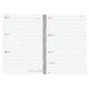Agenda espiral finocam opaque e40, 210x297 mm. semana vista horizontal, tapas de polipropileno opaco, negro