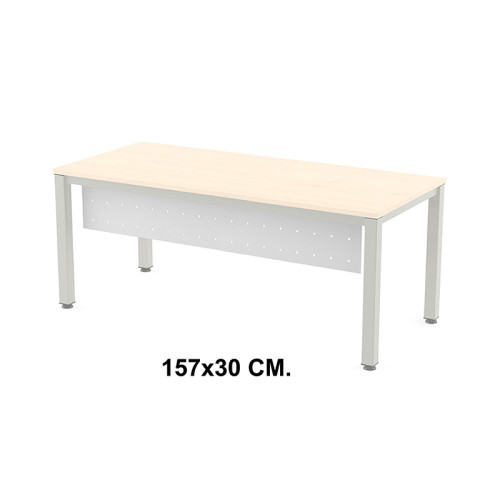 Faldón para mesa de oficina rocada executive, 180x80x72 cm. 157x30 cm. blanco