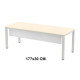 Faldón para mesa de oficina rocada executive, 200x80x72 cm. 177x30 cm. blanco