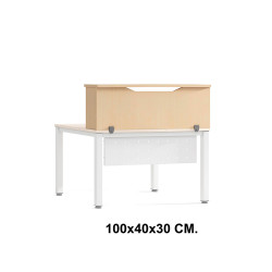 Módulo de recepción superior rocada, 100x40x30 cm. haya