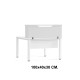Módulo de recepción superior rocada, 100x40x30 cm. blanco