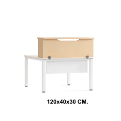 Módulo de recepción superior rocada, 120x40x30 cm. haya