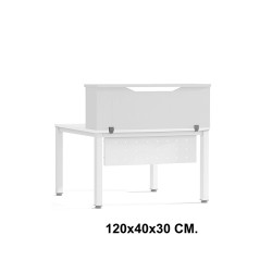 Módulo de recepción superior rocada, 120x40x30 cm. blanco