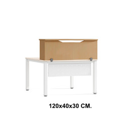 Módulo de recepción superior rocada, 120x40x30 cm. roble