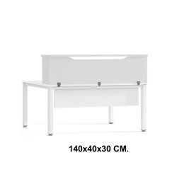 Módulo de recepción superior rocada, 140x40x30 cm. blanco