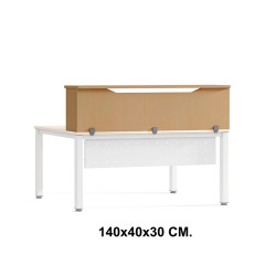 Módulo de recepción superior rocada, 140x40x30 cm. roble