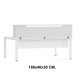Módulo de recepción superior rocada, 180x40x30 cm. blanco
