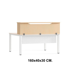 Módulo de recepción superior rocada, 160x40x30 cm. haya
