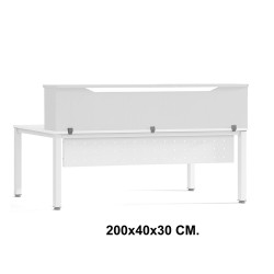 Módulo de recepción superior rocada, 200x40x30 cm. blanco
