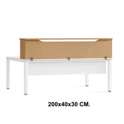 Módulo de recepción superior rocada, 200x40x30 cm. roble