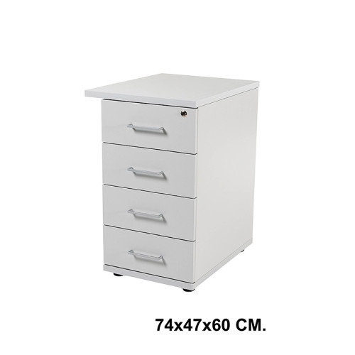 Buck rocada store, 74x47x60 cm. 4 cajones, gris / gris