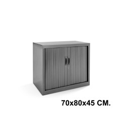 Armario metálico de persiana rocada store, 70x80x45 cm. 1 estante, antracita / antracita