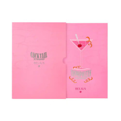 Bolígrafo de aluminio belius colección cocktails, cosmopolitan, 1,0 mm. rosa/plata, azul