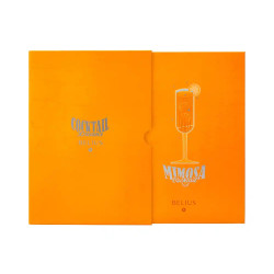 Bolígrafo de aluminio belius colección cocktails, piña colada, 1,0 mm. naranja/plata, azul