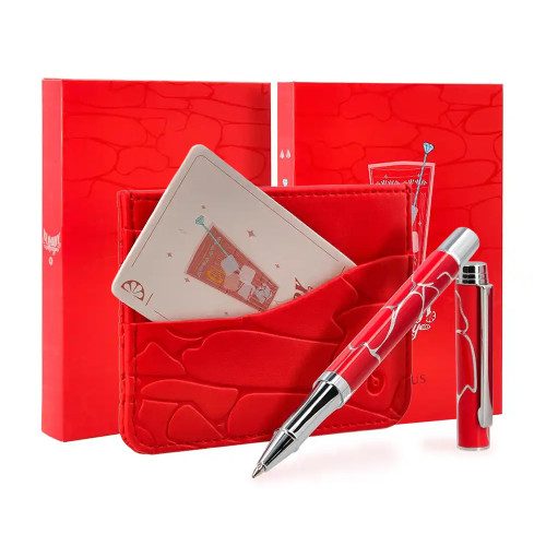 Bolígrafo de aluminio belius colección cocktails, bloody mary, 1,0 mm. rojo/plata, azul