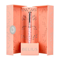 Pluma estilográfica de aluminio belius bella, rosa/plata, azul