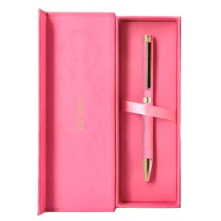 Bolígrafo de aluminio belius wild west, 0,8 mm. rosa/dorado, azul