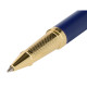 Bolígrafo de aluminio belius soirée, 0,8 mm. azul marino/dorado, azul