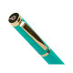 Bolígrafo de aluminio belius soirée, 0,8 mm. turquesa/dorado, azul