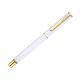 Bolígrafo de alumnio belius macaron bliss, 0,8 mm. blanco/dorado, azul