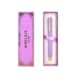 Bolígrafo de alumnio belius macaron bliss, 0,8 mm. morado/dorado, azul