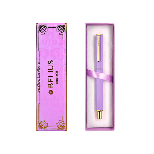 Bolígrafo de alumnio belius macaron bliss, 0,8 mm. morado/dorado, azul