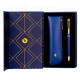 Pluma de aluminio belius soirée, azul marino/dorado, azul - estuche de símil piel - caja de diseño