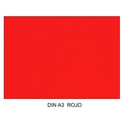 Cartulina canson iris, din a3, 185 grs/m². rojo.