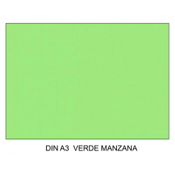 Cartulina canson iris, din a3, 185 grs/m². verde manzana