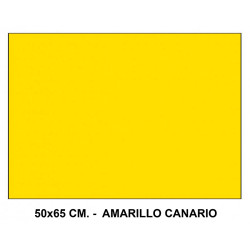 Cartulina canson iris, 50x65 cm. 185 grs/m². amarillo canario