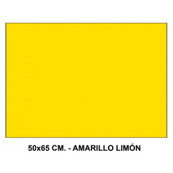 Cartulina canson iris, 50x65 cm. 185 grs/m². amarillo limón