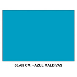 Cartulina canson iris, 50x65 cm. 185 grs/m². azul maldivas