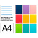 Cuaderno espiral tapa dura liderpapel serie witty, din a4, 80 hj. 90 grs/m². rayado montessori 3,5 mm. c/m. colores surtidos