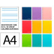 Cuaderno espiral tapa dura liderpapel serie witty, din a4, 80 hj. 90 grs/m². rayado montessori 5 mm. c/m. colores surtidos