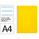 Cuaderno espiral tapa dura liderpapel serie witty, din a4, 80 hj. 90 grs/m². pauta estrecha 2,5 mm. c/m. amarillo