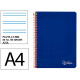 Cuaderno espiral tapa dura liderpapel serie witty, din a4, 80 hj. 90 grs/m². pauta estrecha 2,5 mm. c/m. azul