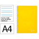 Cuaderno espiral tapa dura liderpapel serie witty, din a4, 80 hj. 90 grs/m². pauta estrecha 3,5 mm. c/m. amarillo