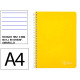 Cuaderno espiral tapa dura liderpapel serie witty, din a4, 80 hj. 90 grs/m². rayado horizontal 8 mm. c/m. amarillo