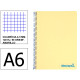 Cuaderno espiral tapa de polipropileno liderpapel serie wonder, din a6, 120 hj. 90 grs/m². 5x5 s/m. amarillo