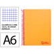Cuaderno espiral tapa de polipropileno liderpapel serie wonder, din a6, 120 hj. 90 grs/m². 5x5 s/m. naranja