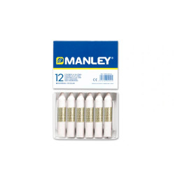 Lápiz de cera blanda manley nº 1. blanco, estuche de 12 uds.