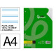 Recambio de anillas con 4 taladros liderpapel, din a4, 100 hj. 75 grs/m². pauta estrecha 2,5 mm. c/m.