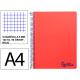 Cuaderno espiral con tapas de polipropileno liderpapel serie wonder, din a4, 120 hj. 90 grs/m². 5x5 s/m. rojo