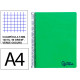 Cuaderno espiral con tapas de polipropileno liderpapel serie wonder, din a4, 120 hj. 90 grs/m². 5x5 s/m.verde oscuro