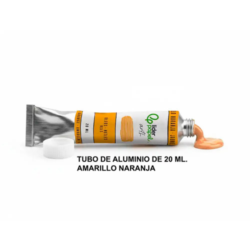 Pintura al óleo liderpapel, tubo de aluminio de 20 ml. amarillo naranja