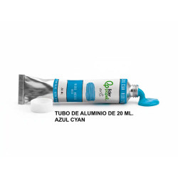 Pintura al óleo liderpapel, tubo de aluminio de 20 ml. azul cyan