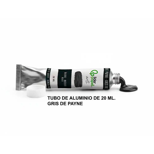 Pintura al óleo liderpapel, tubo de aluminio de 20 ml. gris de payne