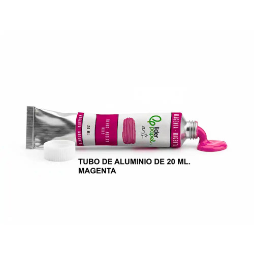 Pintura al óleo liderpapel, tubo de aluminio de 20 ml. magenta