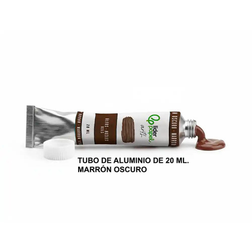 Pintura al óleo liderpapel, tubo de aluminio de 20 ml. marrón oscuro
